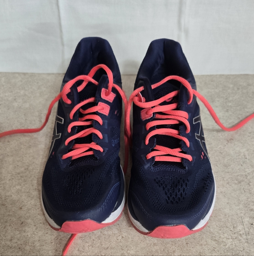 Asics Women's Navy and Coral Athletic Shoes
